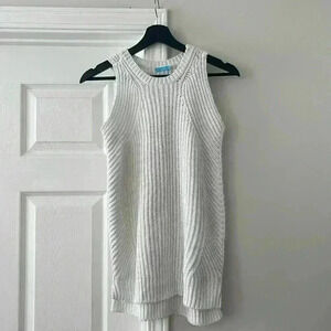J. McLaughlin White Sleeveless Sweater